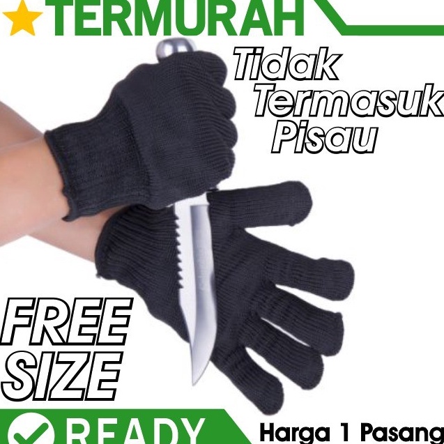Terpopuler  Sarung Tangan Anti Pisau Tajam Potong Gores Bacok Begal Anti Cut Glove resistant gloves 