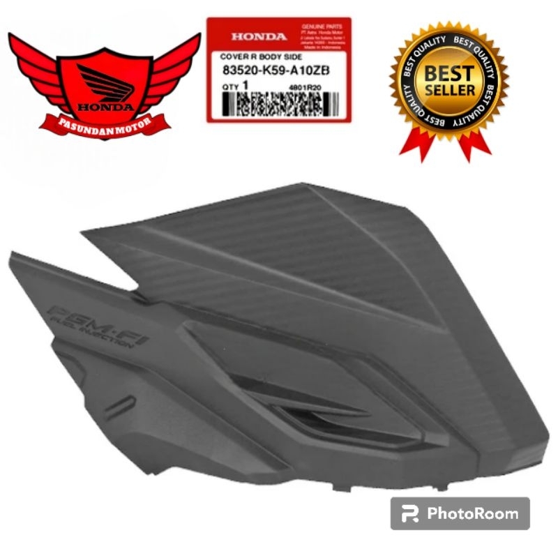 83520-K59-A10ZB Cover sambungan body samping kanan Vario 125 150 LED old 2015 - 2018 original