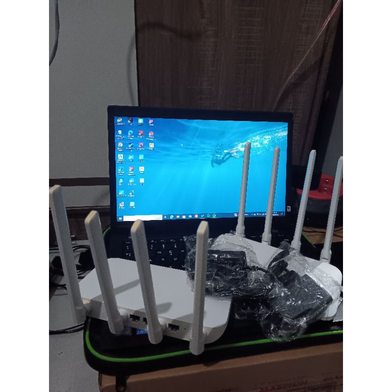 router mi 4c second + adaptor
