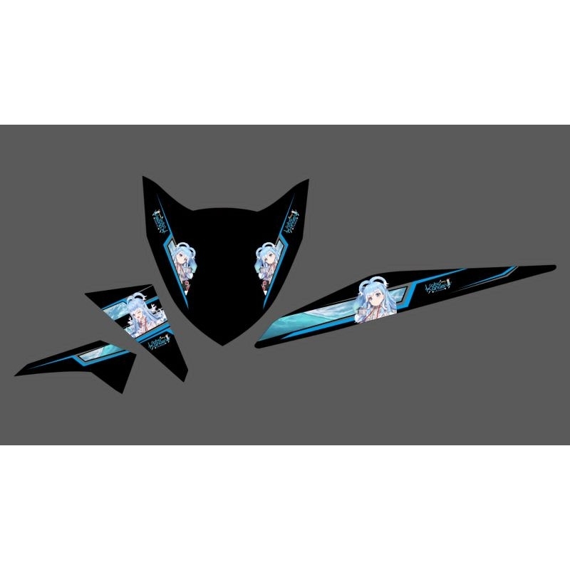 Striping sticker beat fi custom transparan anime Kobo