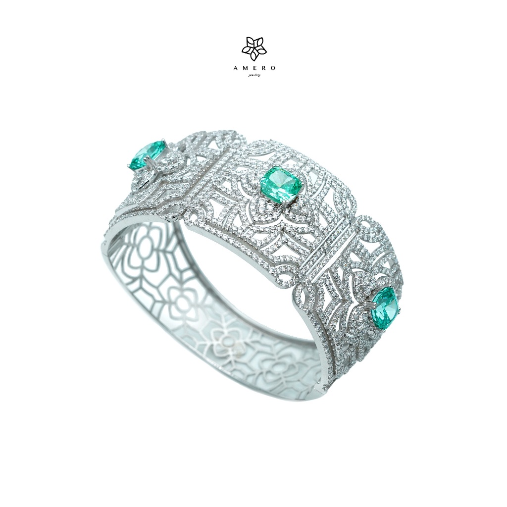 Amero Jewellery Gelang 17K Morraine 77 - Amero Jewellery Morraine 17K White Gold Bangle 77