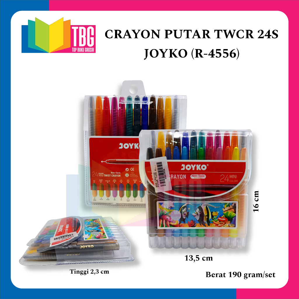 

1 SET (24 WARNA) CRAYON PUTAR TWCR-24 MINI / TWIST CRAYON / ALAT MEWARNAI