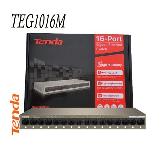 TENDA TEG1016M SWITCH HUB 16 PORT GIGABIT