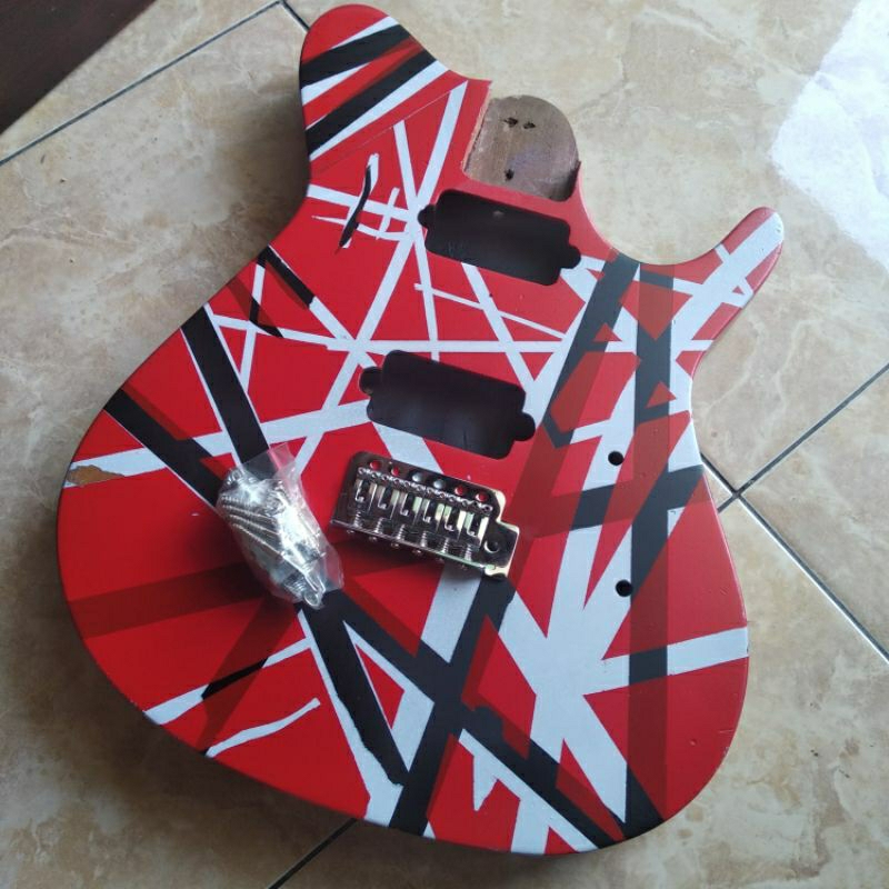 body gitar listrik 24 fret model EVH KW-10, bonus TREMOLO