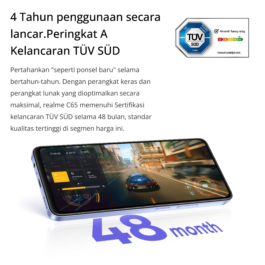 realme C65 8GB+8GB*|256GB (TUV SUD 4 Tahun Lag-free | 45W Fast Charge | 5000mAh Massive Battery | 7.64mm Ultra Slim )-3