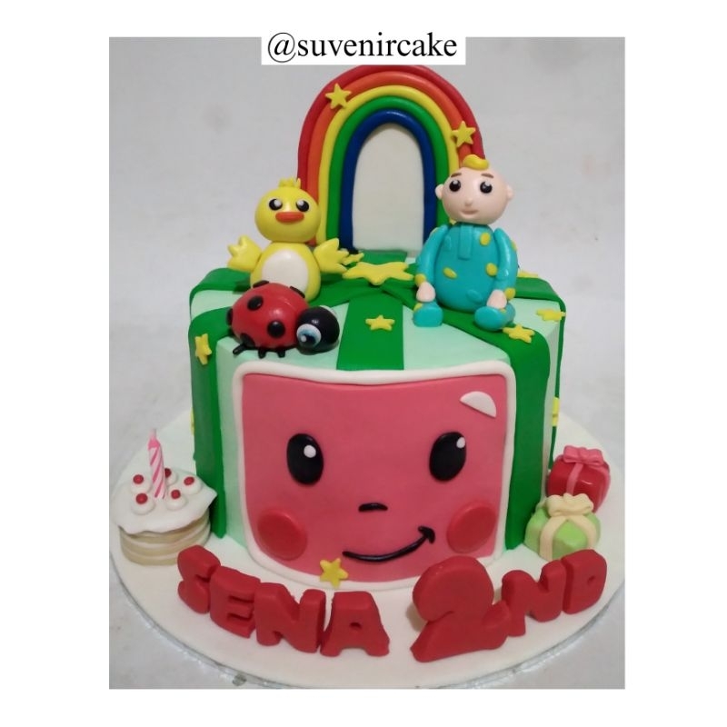 

cake cocomelon/cocomelon cake/kue ulang tahun cocomelon/kue ultah cocomelon
