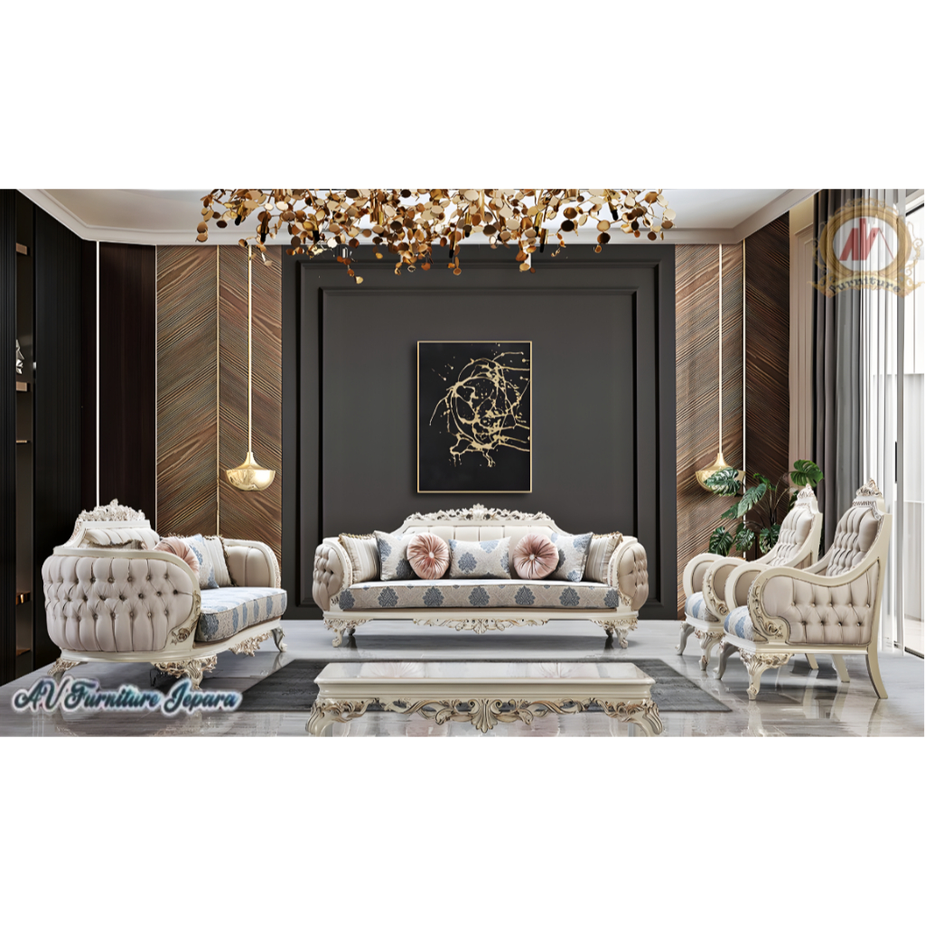 sofa Clasik ruang tamu ukiran mewah jepara