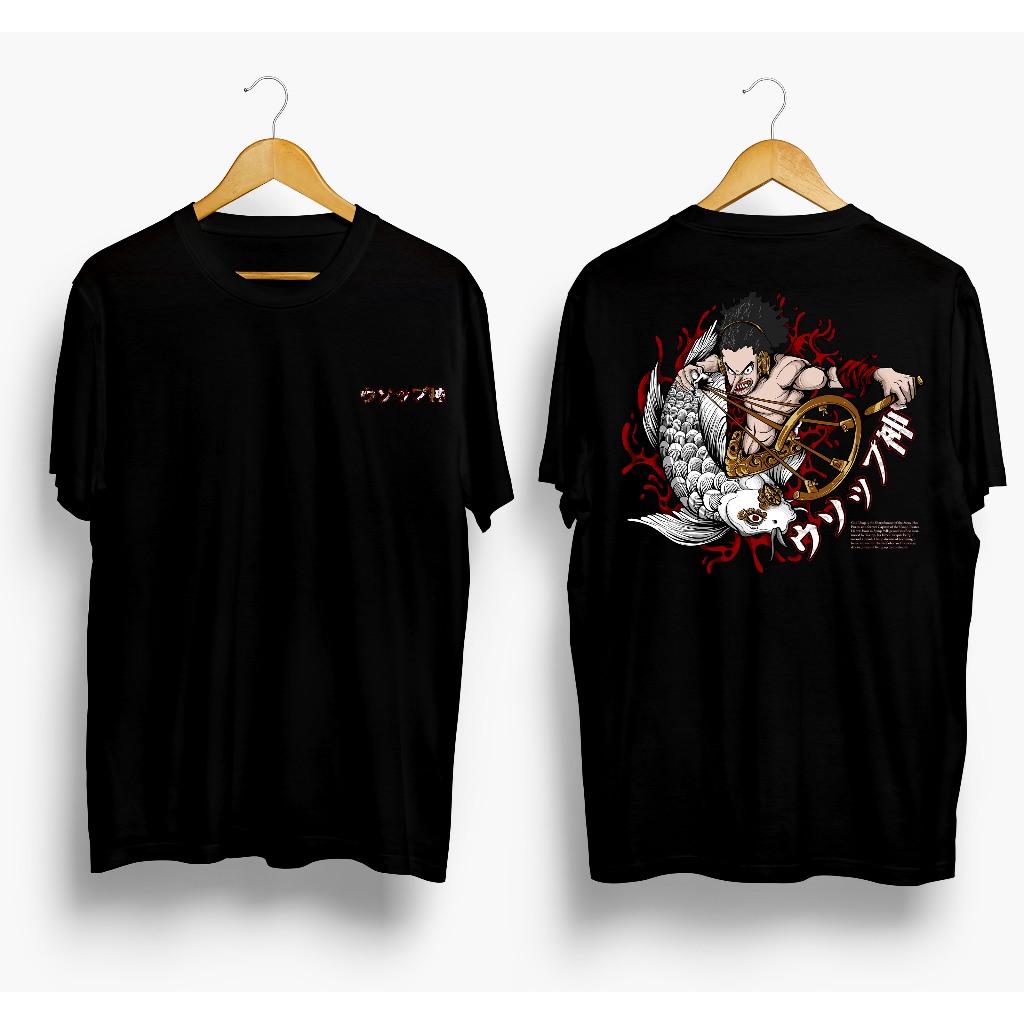 Baju Kaos Tshirt Jepang Distro Pria Wanita Keren Lengan Pendek God Usop Terbaru Motif Sablon Dragon 