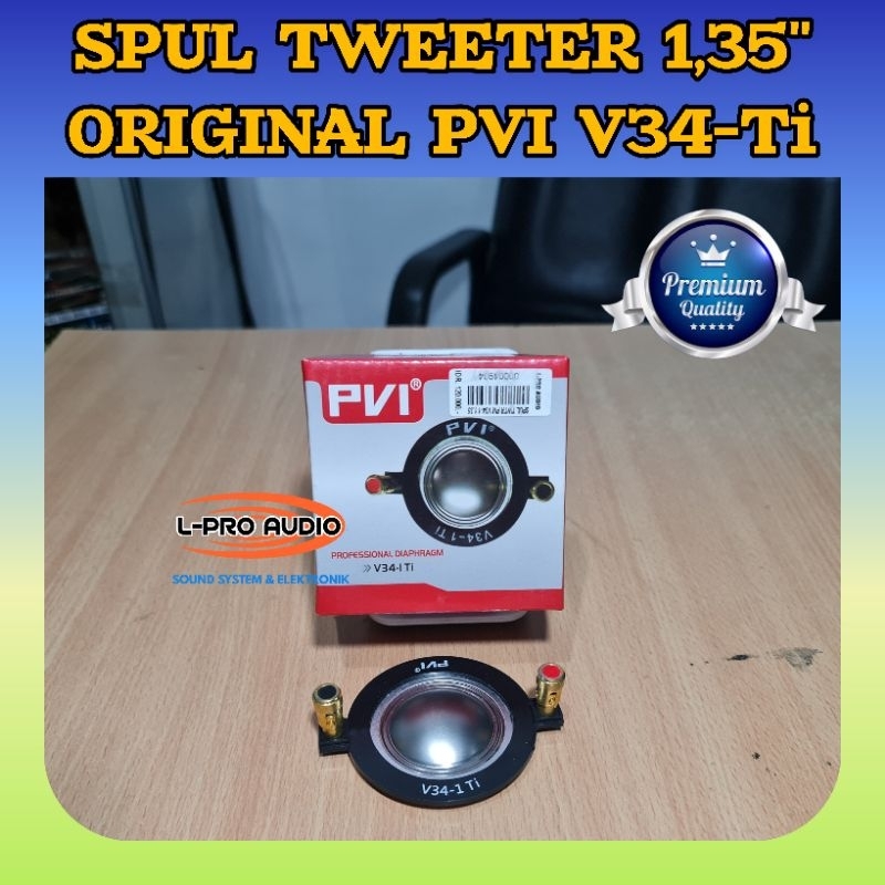 Spul tweeter PVI V34-1 Ti Original asli PVI berkualiatas untuk tweter 1,35 inch spul twiter 1,35in