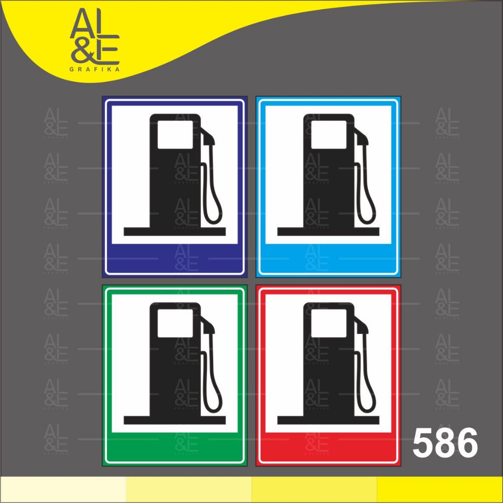 

586 - Stiker SPBU, Sticker Vinyl, Premium, Tahan Air