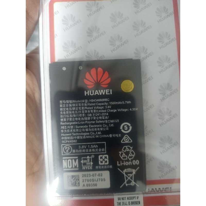 Baterai batre batrai Huawei HB434666RBC BOLT SLIM2