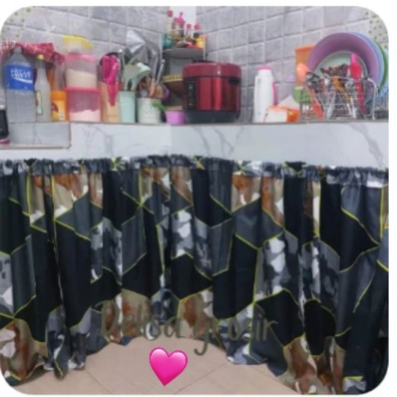 gorden kolong dapur murah gorden kolong dapur termurah ukuran 100 x 70cm gorden kolong dapur terleng