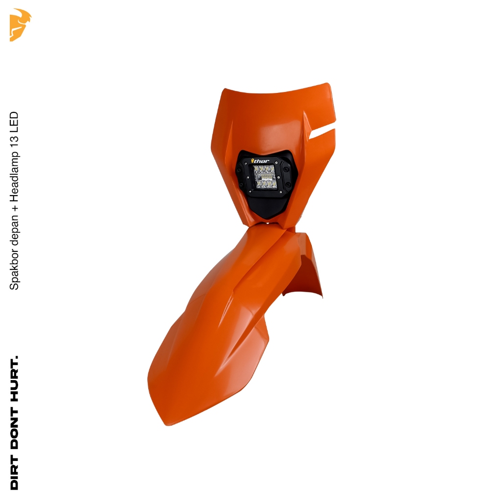 Sparkboard Spakbor Slebor Depan Headlamp Ktm 250 2017 Led 13 Mata Thor