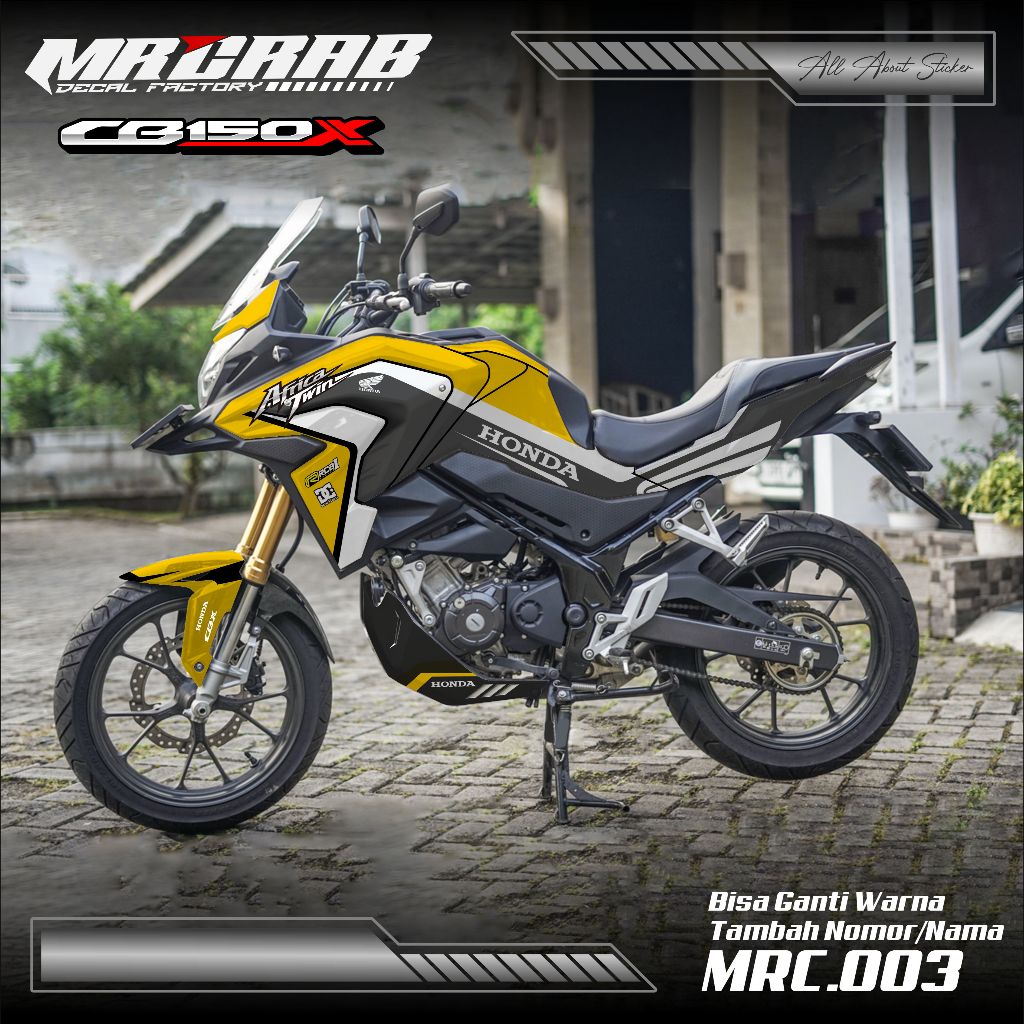 DECAL HONDA CB150X - STICKER DECAL HONDA CB150X MOTIF NEW AFRICA TWIN MRC.003