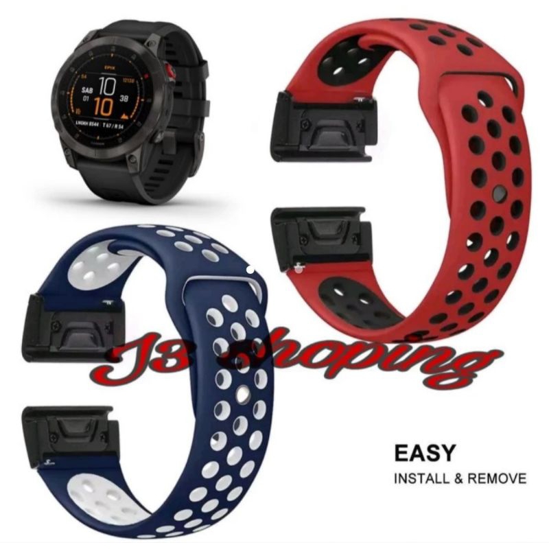 STRAP GARMIN EPIX GEN 2 47MM 51MM FENIX 6 7 8 E FORERUNNER 970 TALI JAM NIKE VOLT BAND KONEKTOR ACC