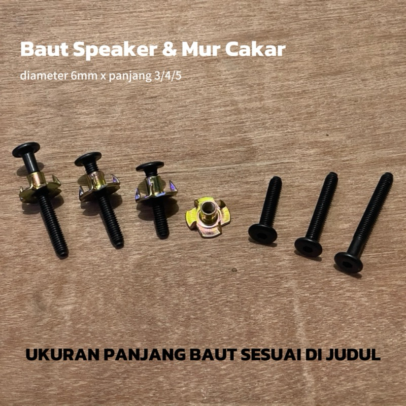 (HARGA 1 SET ISI 50) 1 set Baut 6m 5CM + Mur Cakar 6m | Baut JCBC 5CM 6m + mur cakar 6m