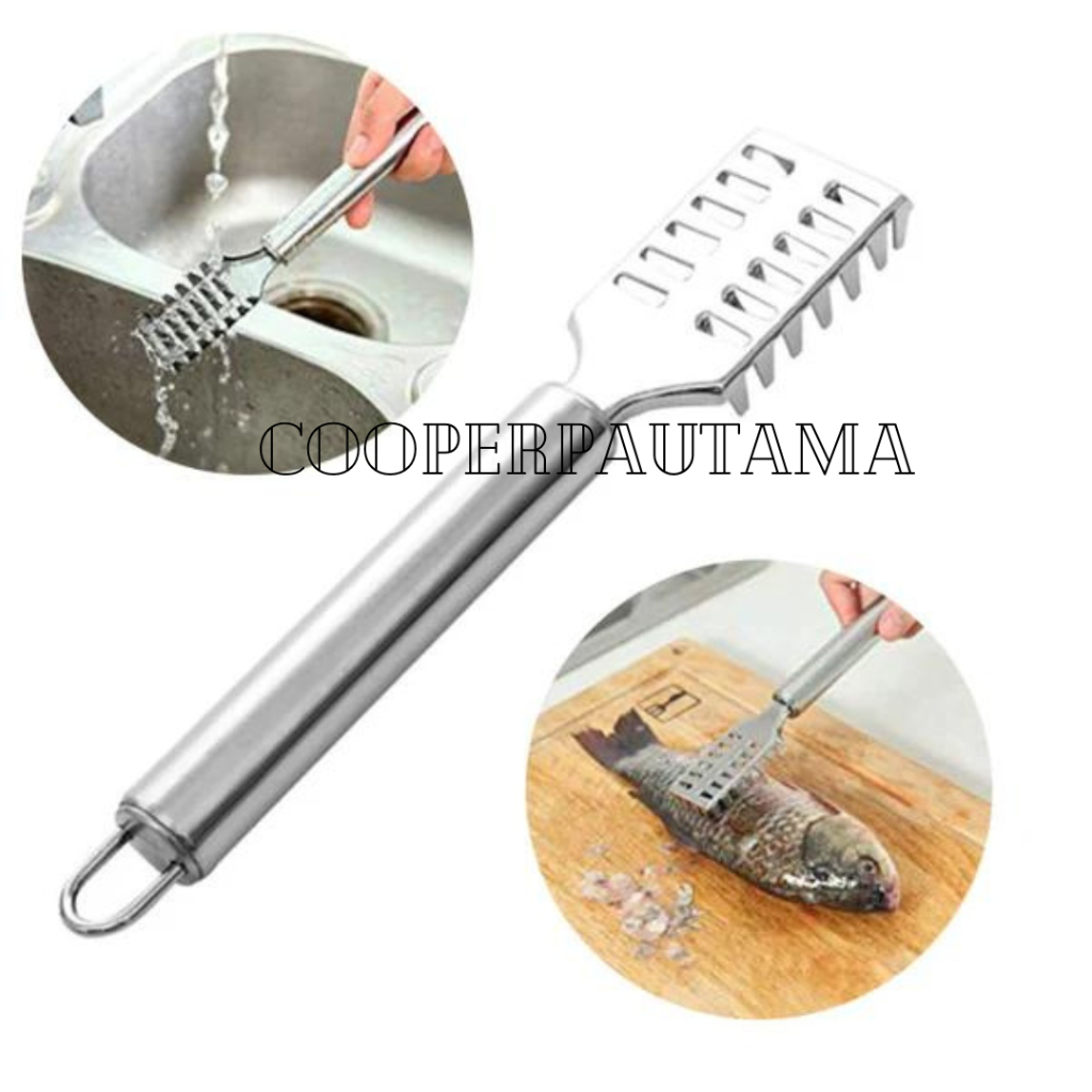 Alat pembersih sisik ikan stainless steel|PEMBERSIH SISIK IKAN PISAU SISIK IKAN STAINLESS PELEPAS AT
