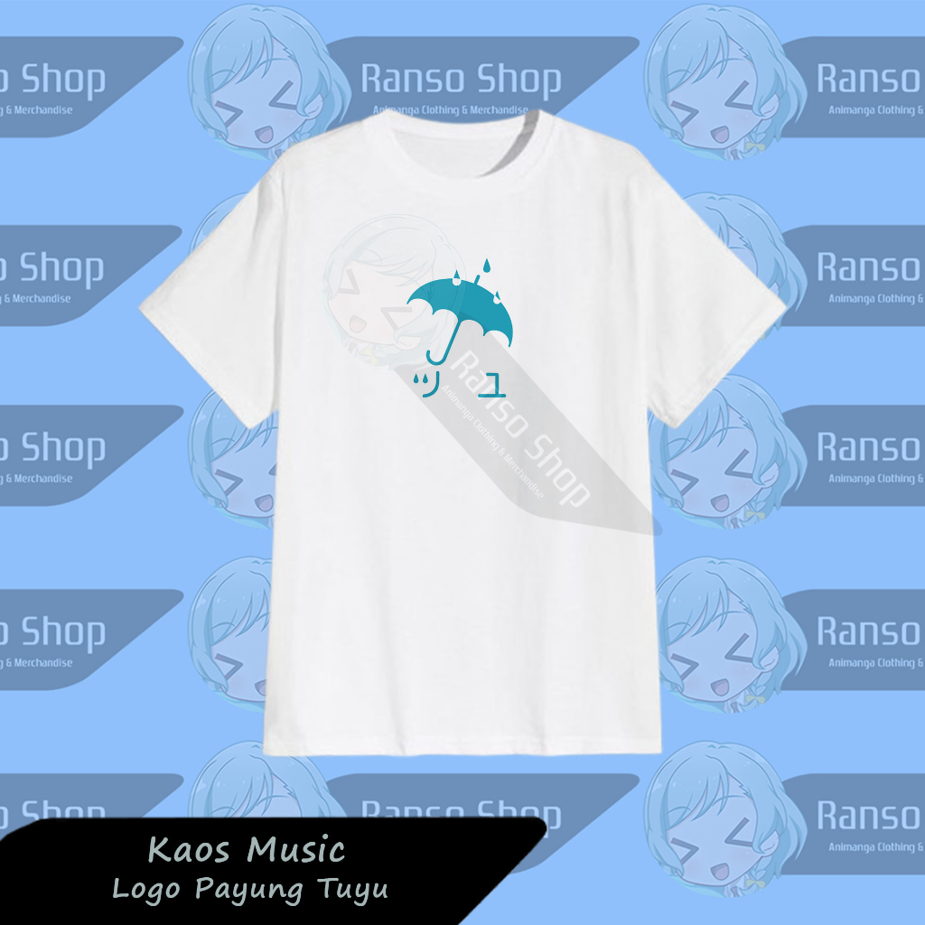 Ranso Kaos Tuyu Logo Payung V2 / Baju Tuyu Band Jepang Umbrella / T-Shirt Tuyu Musik Distro Anime Vo