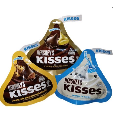 

Hersheys Kisses Milk Chocolate Cookie And Creme Almond 146g HALAL VIRAALL