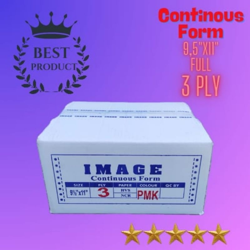 

Kertas Surat Jalan, Kertas Continous Form Merek Image 3 ply (PMK) 9,5x11