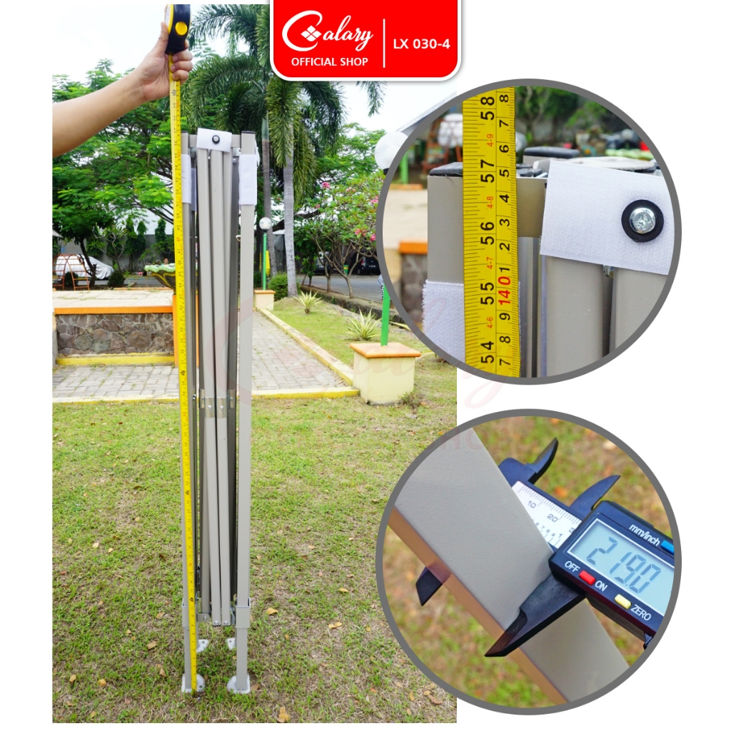 CALARY Tenda Lipat Otomatis 2.5 x 2.5M Tenda Bazar Pameran Tenda gazebo Tenda Dagang 0304A
