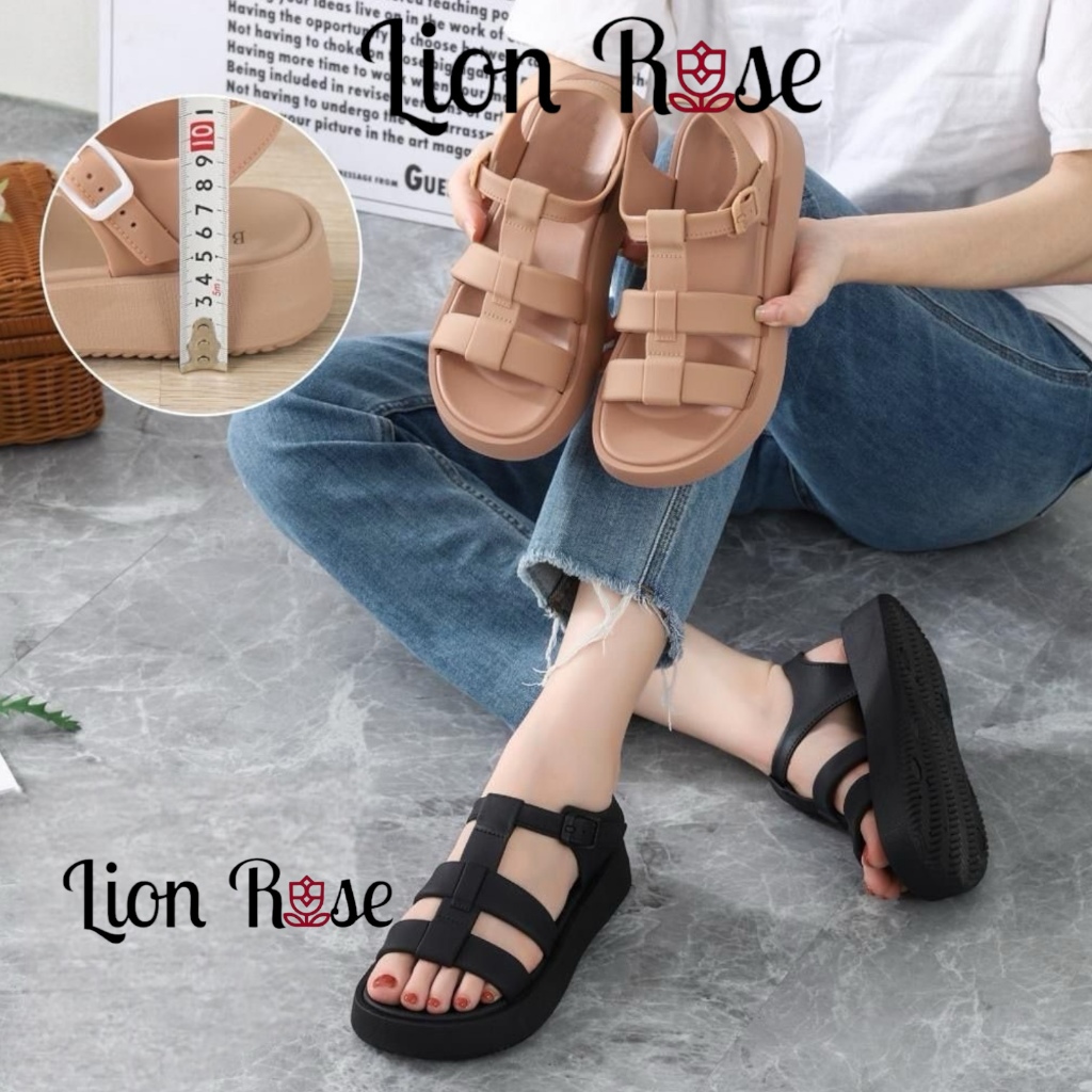 Lion - Sandal Wanita Tali Gunung Fashion JIA Sandal Wanita Tali Karet Import Jelly Empuk Elastis