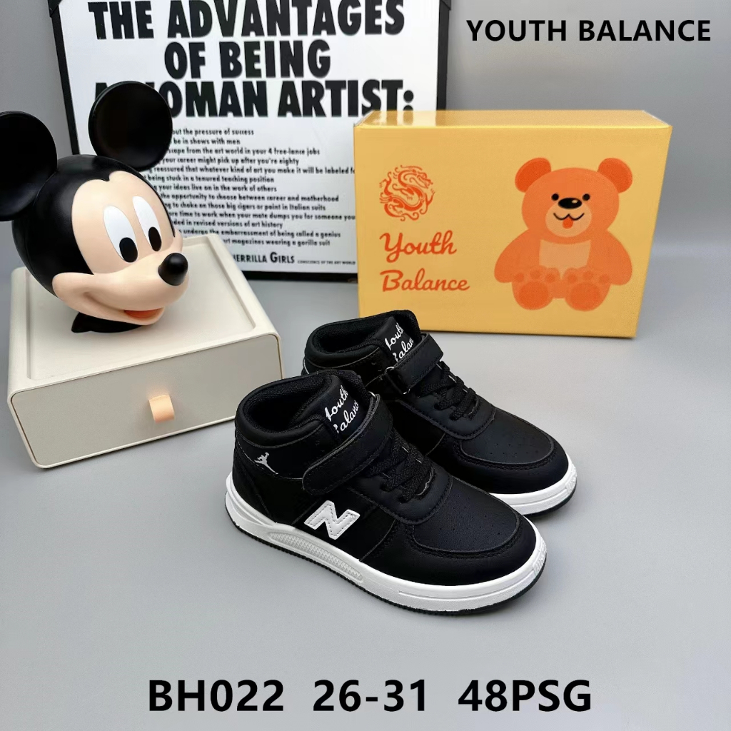 Sepatu Sekolah Anak / Sepatu Anak Laki Laki Perempuan New Youth Balance BH022