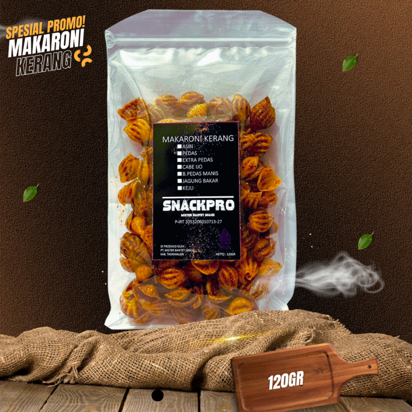 

120gr Makaroni Kerang Pedas Jeruk - Misterbantet Snackpro