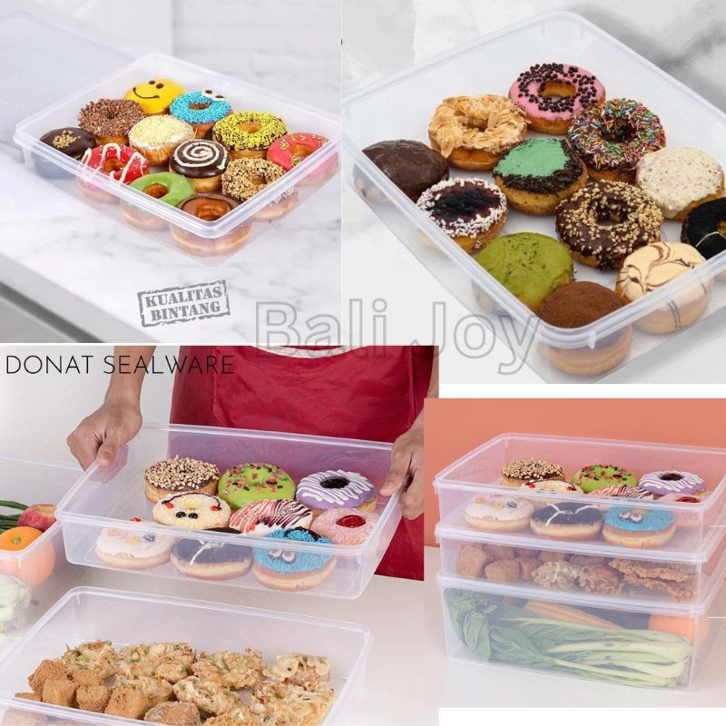 Tempat Donat / KOTAK DONAT / Tempat makanan Kotak / Kotak penyimpan Makanan / Kotak Donat - BOX DONA