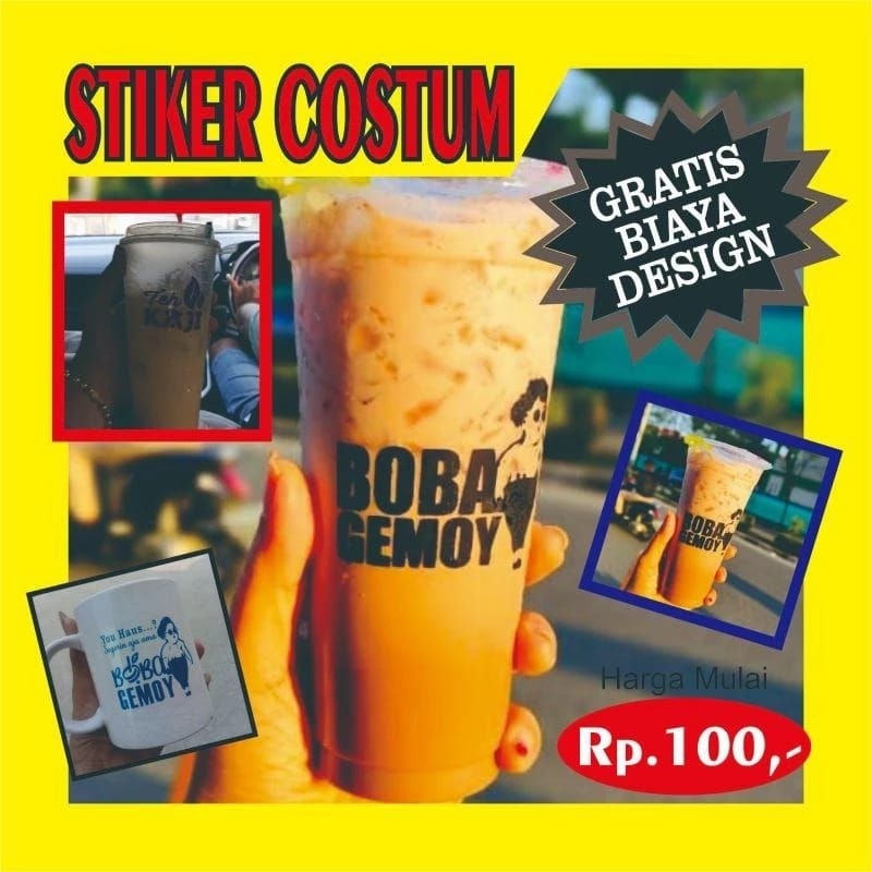 

CUSTOM STIKER TRANSPARAN LABEL CUP/BOTOL DLL