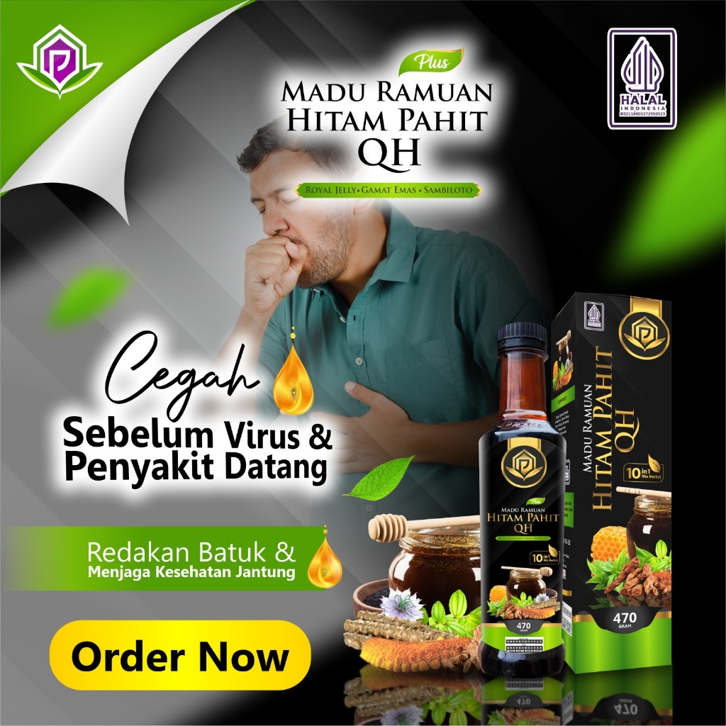 

Madu Ramuan HITAM PAHIT QH 10 in 1 mix herbal isi 470gr