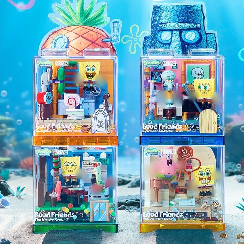 Area-X spongebob Good Friends House Brick susun