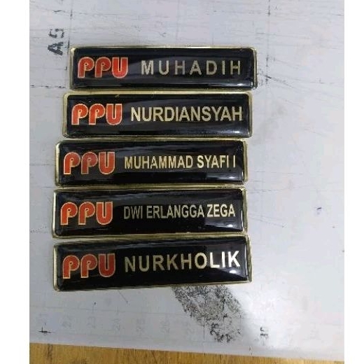 

Nama dada bahan kuningan/stainles Lapis resin
