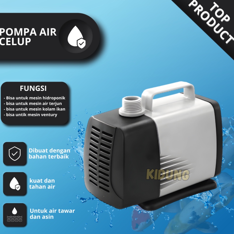 Power Head Pompa Filter Celup Aquarium Hidroponik Low Watt 15B 4 Liter Per Jam 42 Meter Mesin Air Te