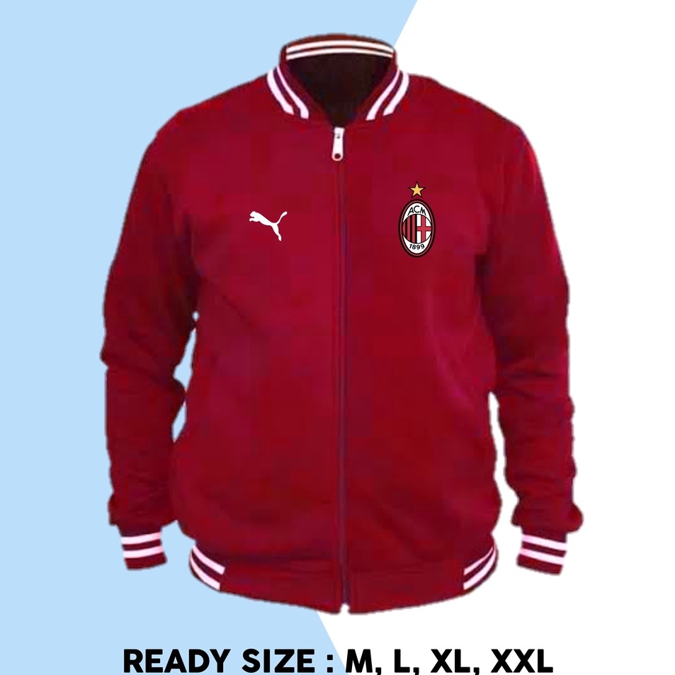 Super Sale  Jaket bola AC MILAN milanisti Varsity Zipper Football