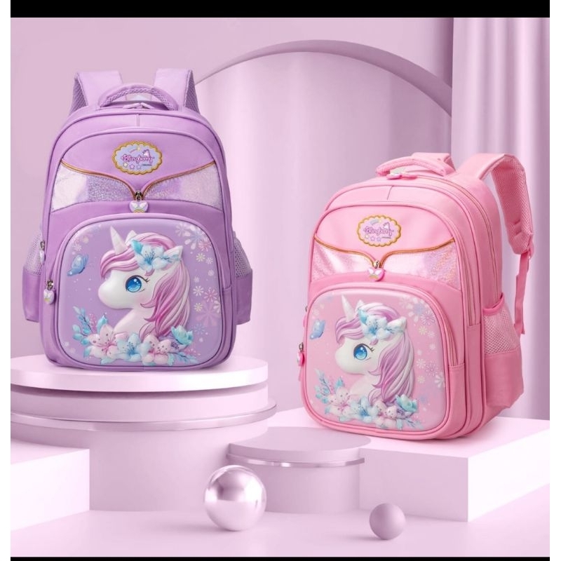[ JUANJR ] TAS UNICORN EMBOS 3D TAS SEKOLAH ANAK PEREMPUAN TAS SEKOLAH ANAK CANTIK TAS SEKOLAH UNICO