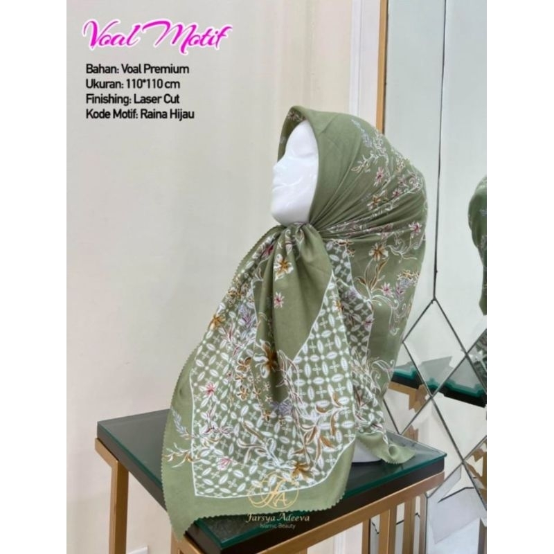 HIJAB SEGI EMPAT VOAL MOTIF RAINA SAGE