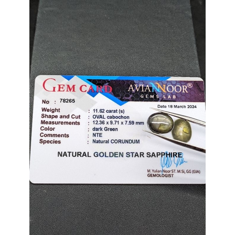 Natural Golden Star Sapphire Lose Stone with memo