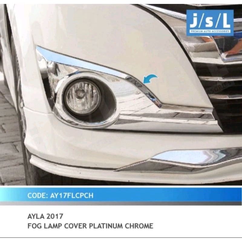 Garnish Cover Ring Foglamp Ayla 2017 Platinum Chrome