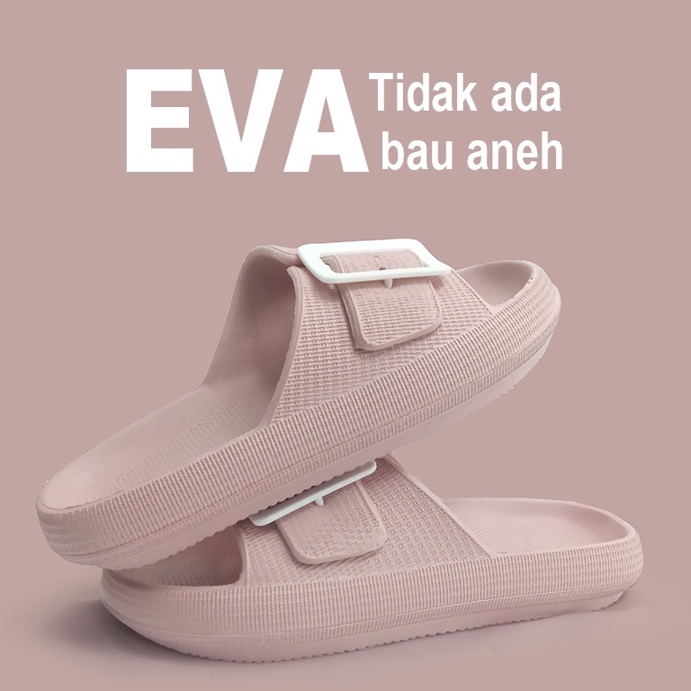 Lagi Tren sandal karet wanita sandal crocs wanita Simple Elegan Sendal Selop Wanita sandal slop wani