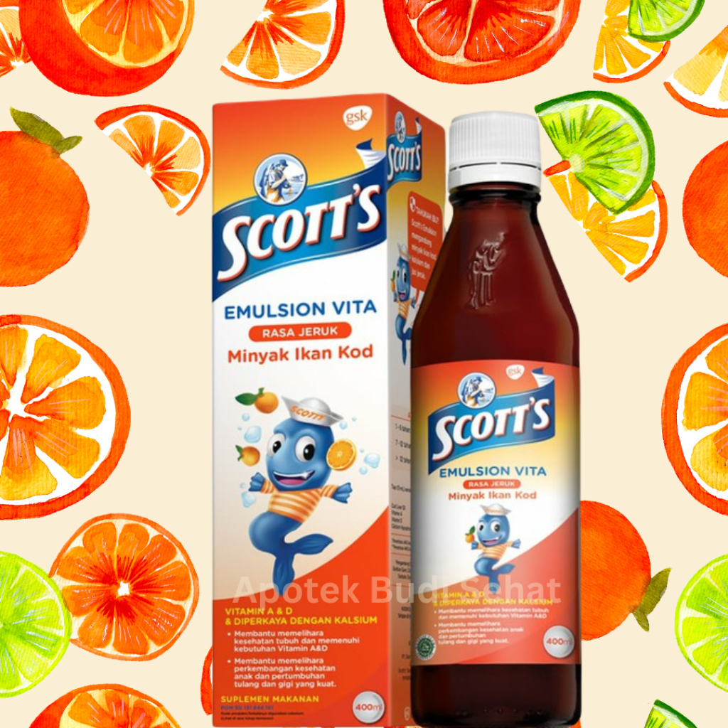 Scott emulsion Vita Scott's Emulsion Vita 400 mL Vitamin Anak Scott Scoot Minyak Ikan KOD Vitamin Om