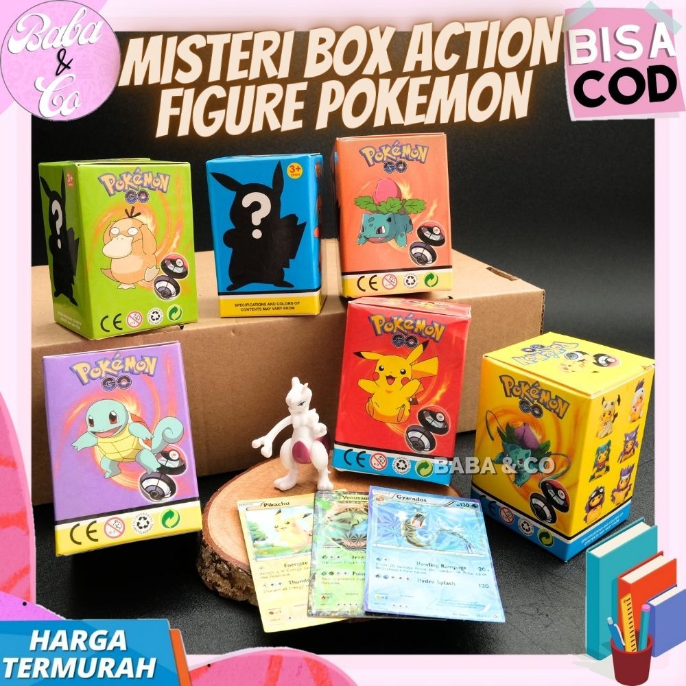 MISTERI BOX POKEMON ACTION FIGURE MINI MAINAN BOX MYSTERY POKEMON ACTION FIGURE KARTU POKEMON LUCU U