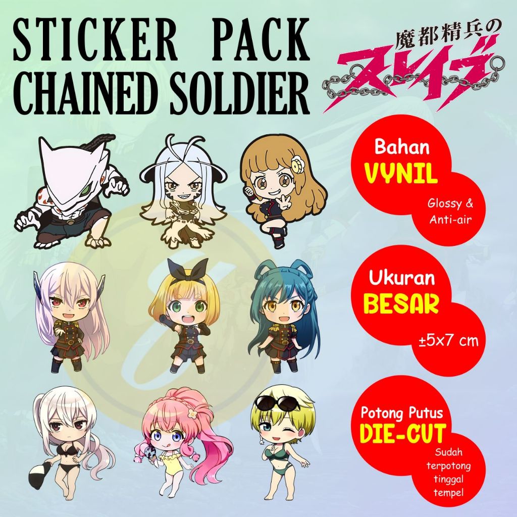

Paket Stiker Premium Anime Mato Seihei no Slave / Chained Soldier Sticker Pack Kyouka Tenka Yachiho