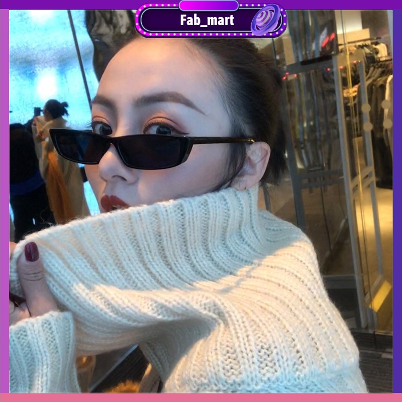 Kacamata Hitam Kotak Persegi Panjang kecil Pria dan Wanita Kekinian Fashion Trendy A1024-FABM