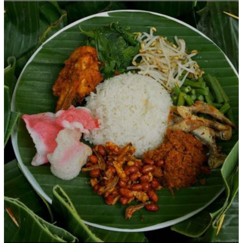 

nasi urap ayam panggang