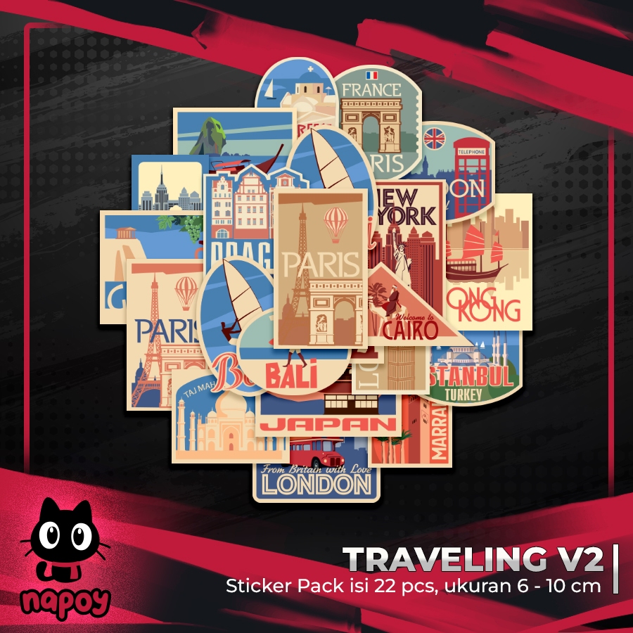 

STIKER PACK BESAR TUMBLR - TRAVELING [21 PCS] ANTI AIR