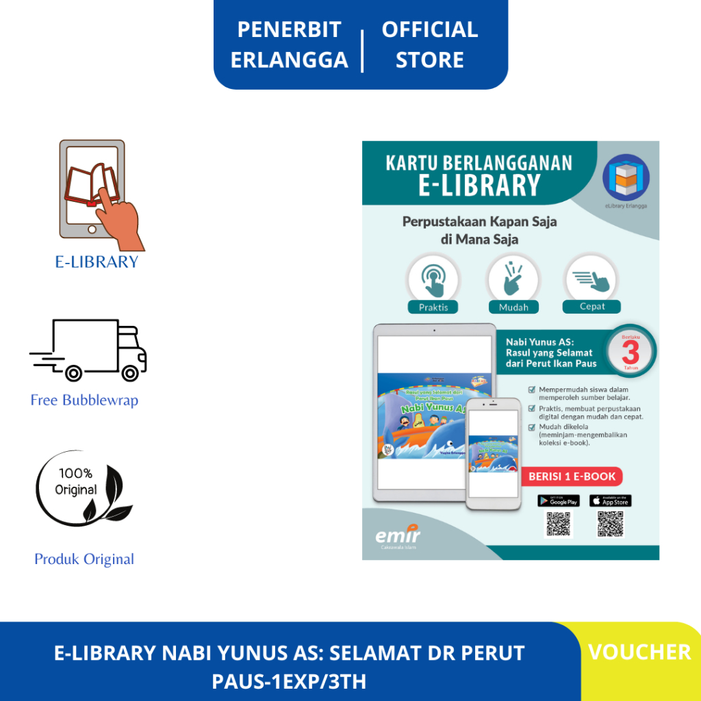 [Erlangga Official] E-Library Nabi Yunus As: Selamat Dari Perut Paus 1 - Masa Aktif 3 Tahun