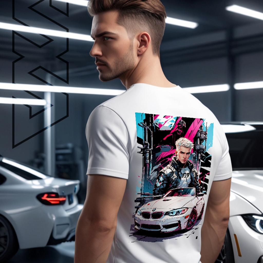 Kaos BMW M4 Kartun - 100% Cotton Combed 24s - Kaos Otomotif - Kaos BMW M4 M3 320i 330i 345i