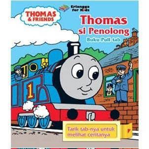 Board book Erlangga Thomas Si Penolong tarik dan temukan buku tebal cerita anak