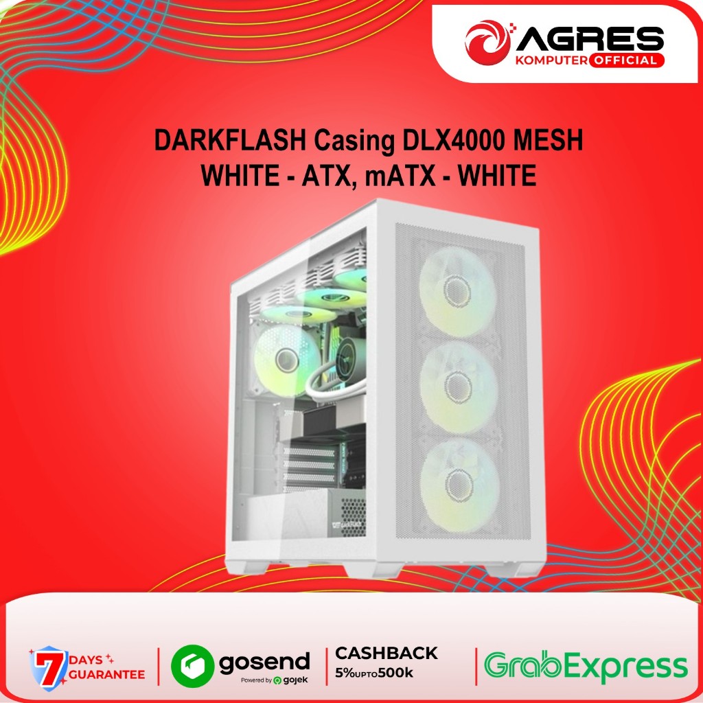 DARKFLASH Casing DLX4000 MESH WHITE - ATX, mATX - WHITE